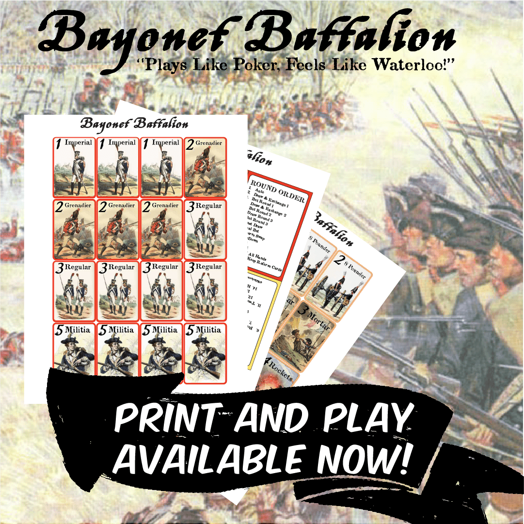 Bayonet Battalion Product Image for https://cdn.briannavance.com/bayonet-battalion/print-and-play-product.png